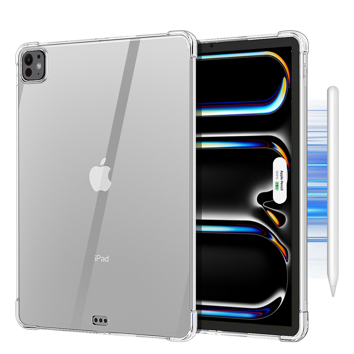Clear TPU Shockproof Bumper Slim Back Case Cover For Apple iPad Pro M4 11" 2024