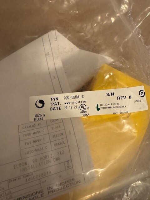 TE/COMMSCOPE  FGS-MH9A-C  2" 90 DEGREE EXTENDED HORIZONTAL ELBOW (NEW IN BAG)