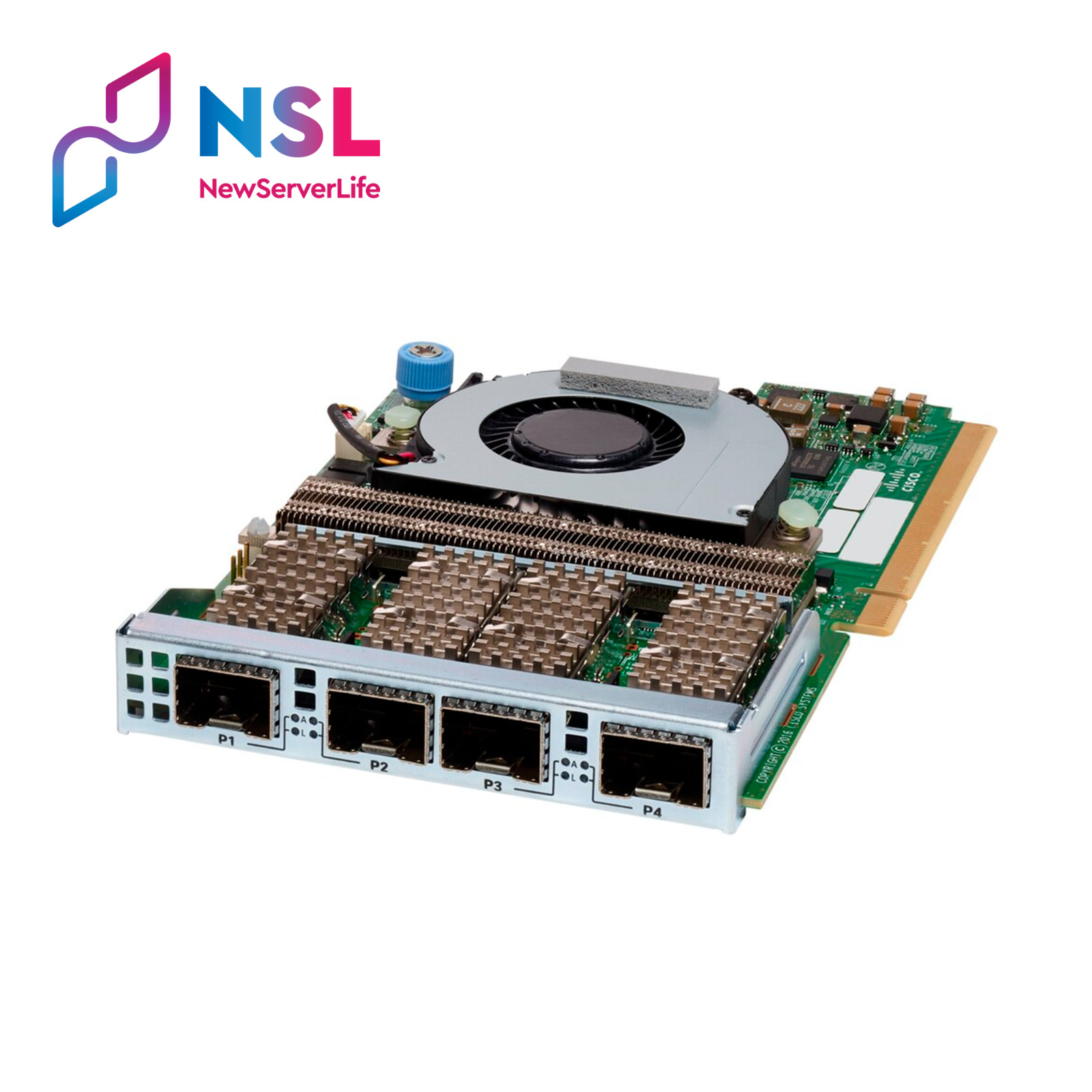 CISCO Quad-Port 25GB SFP28 UCSC-MLOM-C25Q-04 Daughter Network Card