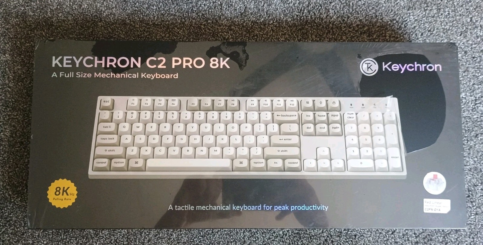 Keychron C2 Pro 8K Full Size Mechanical Keyboard New 
