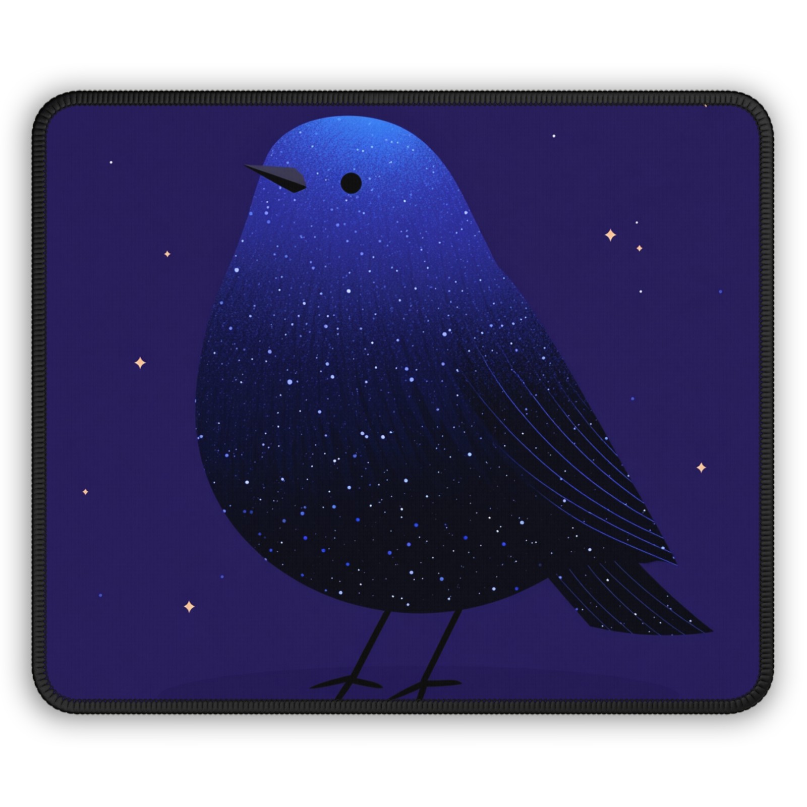Starry Night Blue Bird Gaming Mouse Pad | Cosmic Bird Mousepad