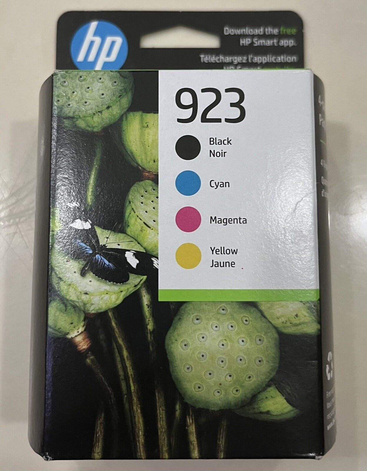 HP 923 Black Cyan Magenta Yellow Ink Cartridge Combo Pack Exp 08/2025 Sealed