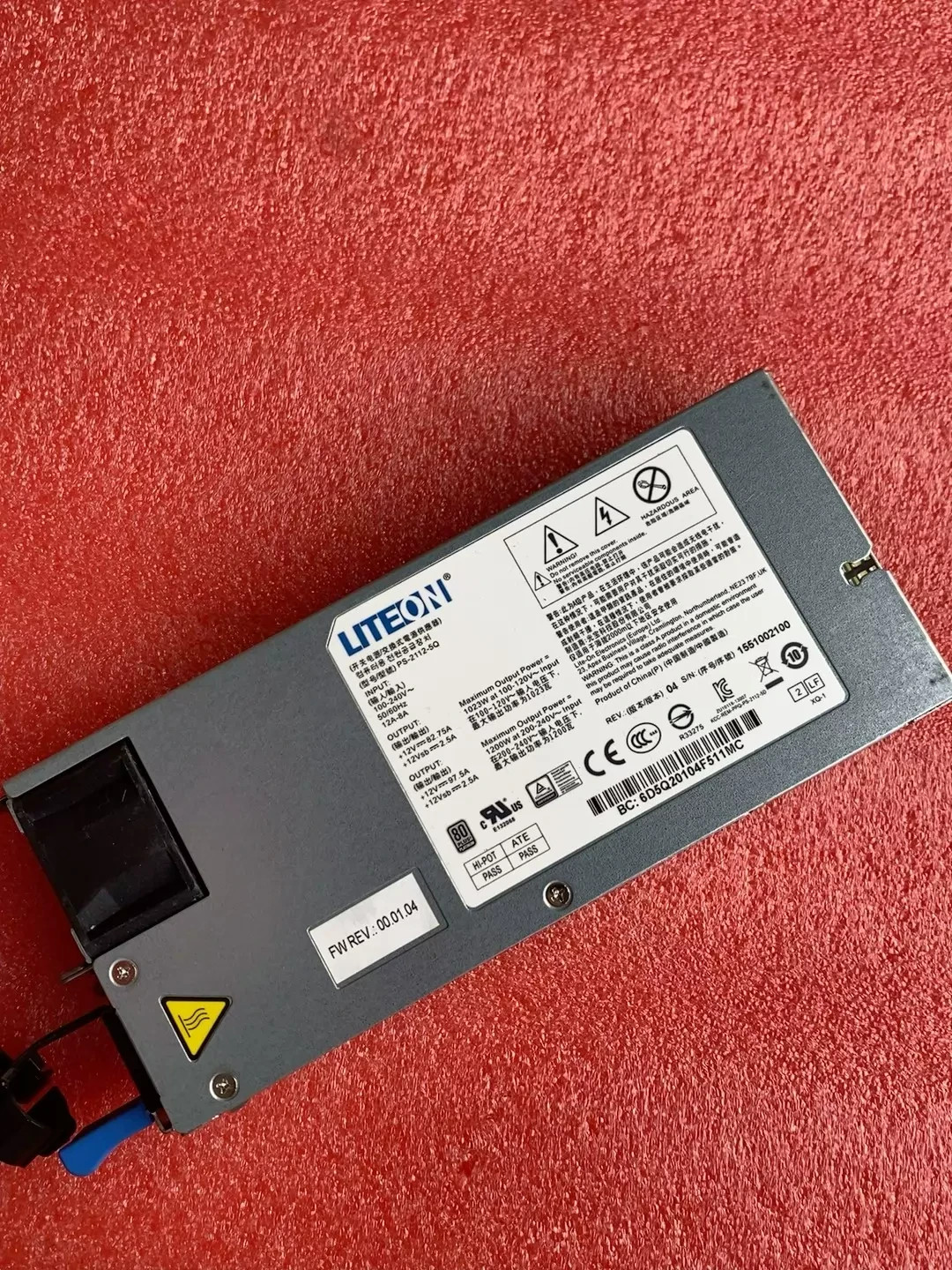 1PC LITEON PS-2112-5Q Server Redundant Power Supply 1200W