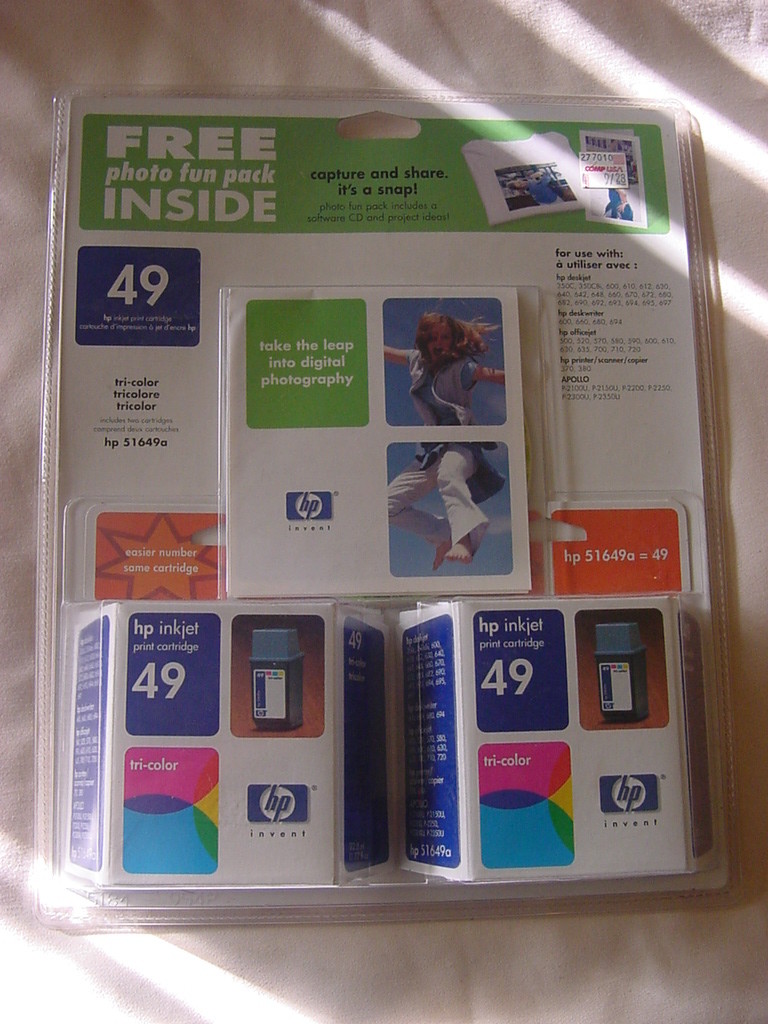 (2) Genuine HP HEWLETT PACKARD 49 TRI COLOR INK CARTRIDGE
