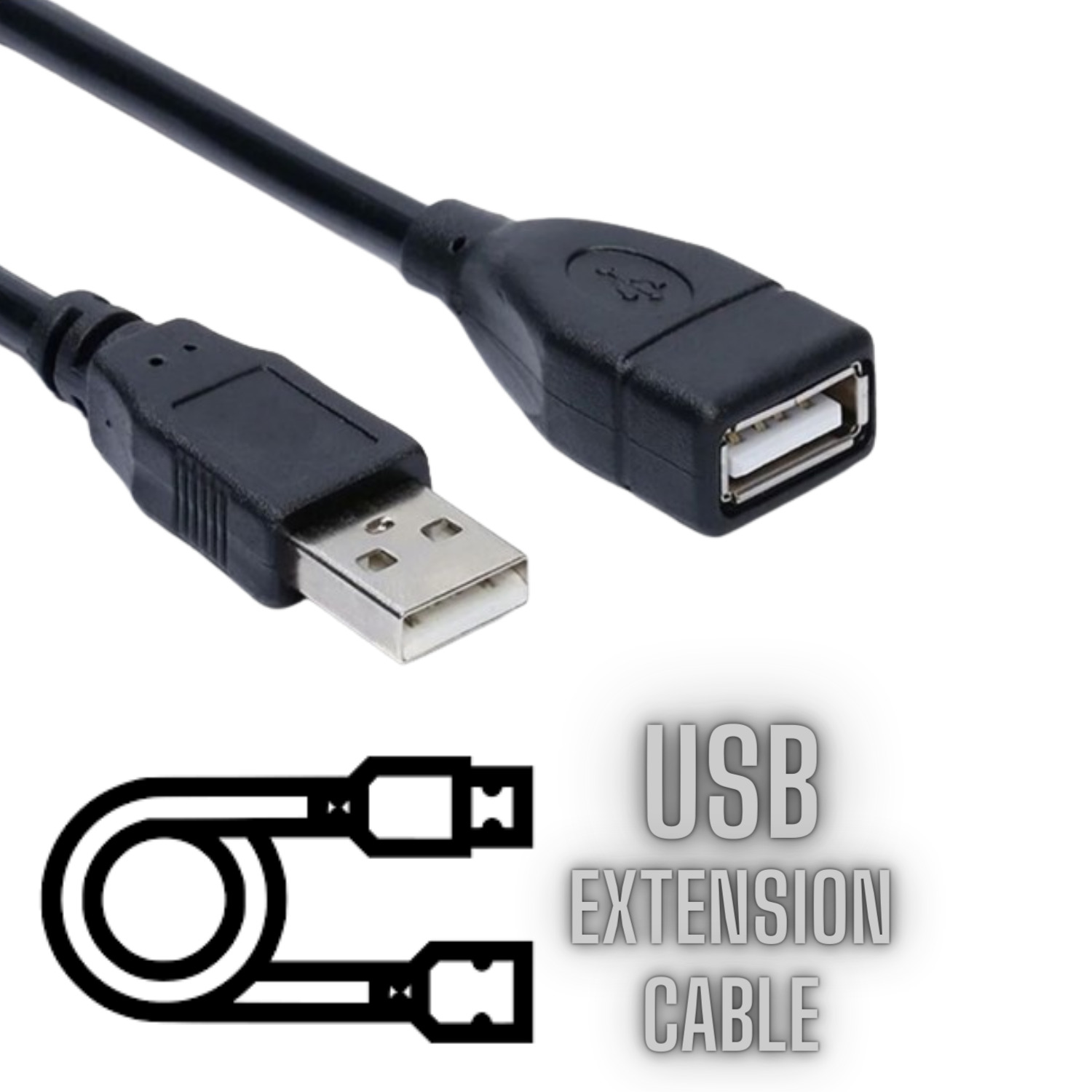 USB 2.0 Extension Cable Type A Male to A Female Extender Cord HIGH SPEED LOT