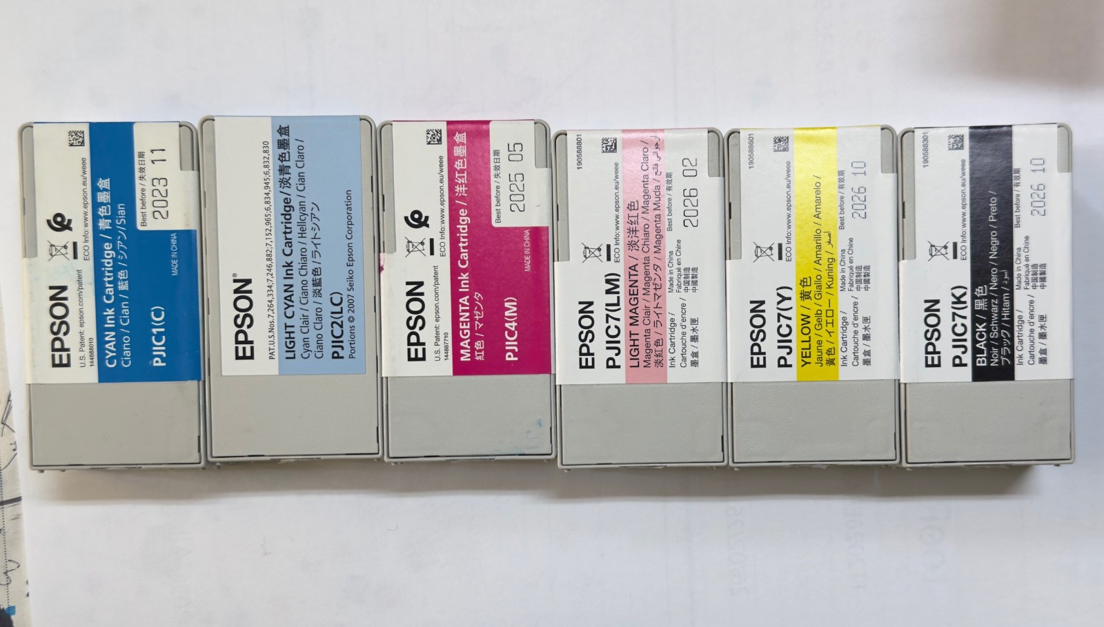6x Epson Disc Producer PP-100 II III PJIC1 PJIC2 PJIC3 PJIC4 PJIC5 PJIC6 RC