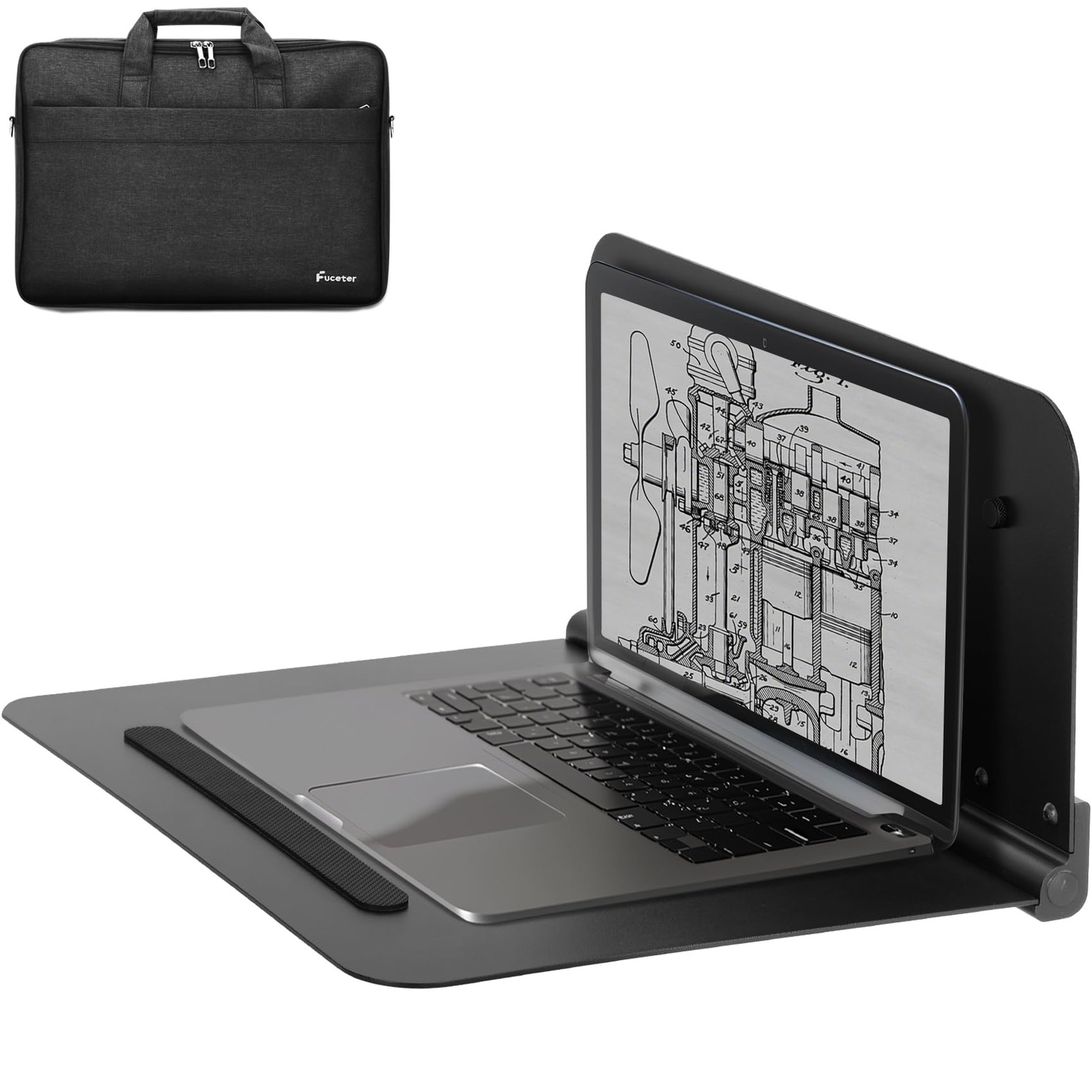 Magnetic Laptop Holder, Portable Workstation with Bag & 3 Super Strong Magnet...