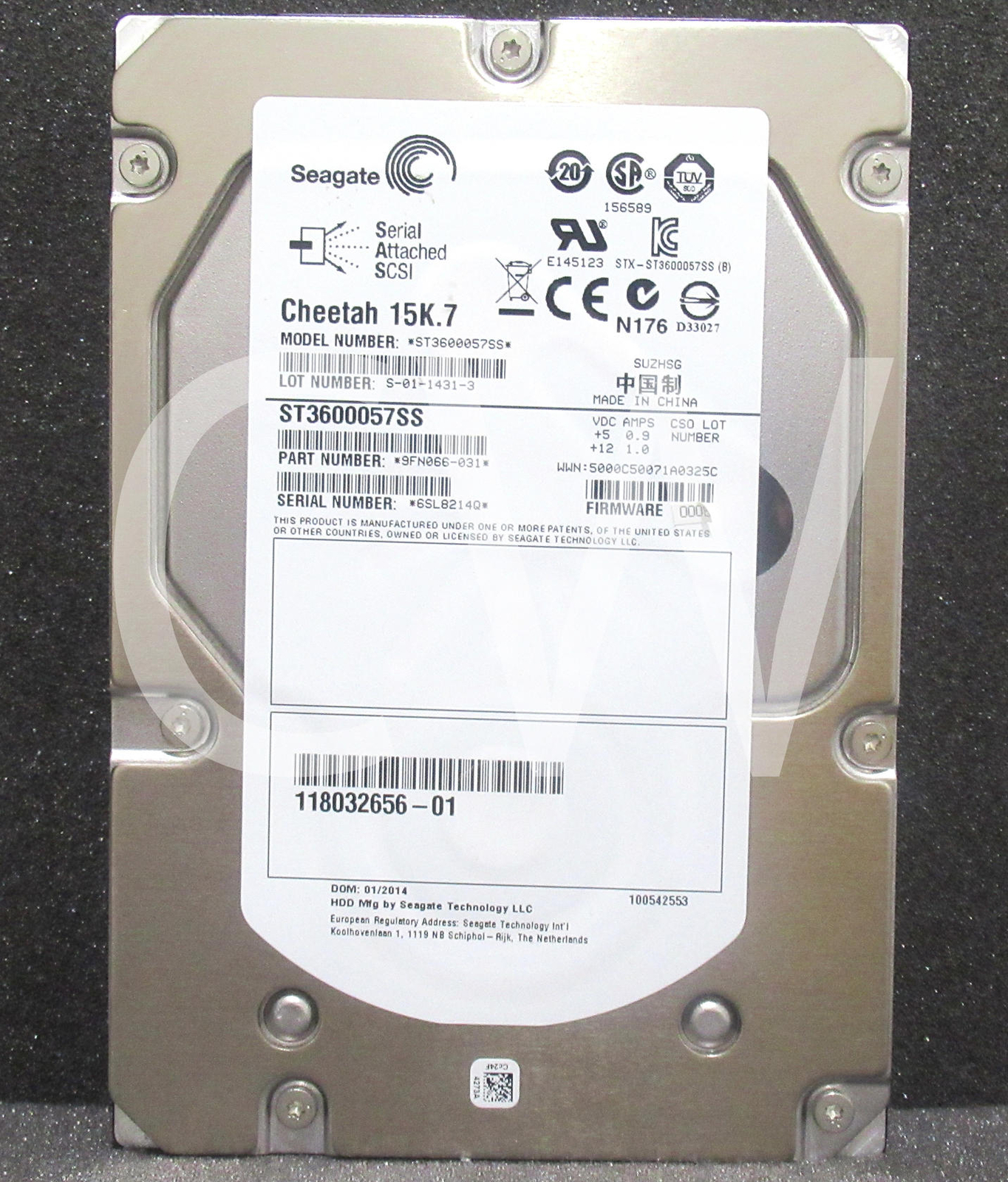 ST3600057SS Seagate Cheetah 600GB 15K RPM 6Gb/s 3.5" SAS HDD Hard Drive