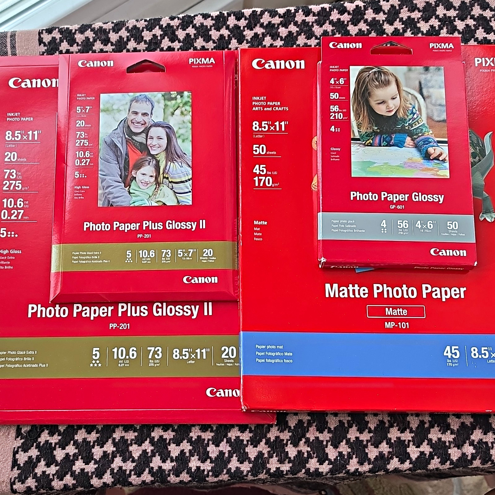Canon PIXMA Inkjet Photo Paper Lot Glossy/Matte GP-601 PP-201 MP-101