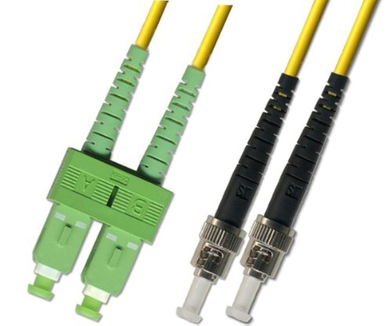 2M Singlemode Duplex Fiber Optic Cable 9/125 SC APC ST UPC Patch Cable Network