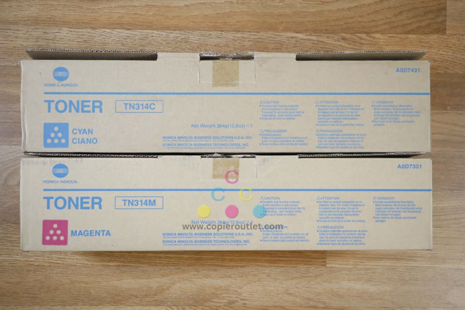 Open Konica Minolta TN314 CM Toner Cartridges BizHub C353/C353P Same Day Ship