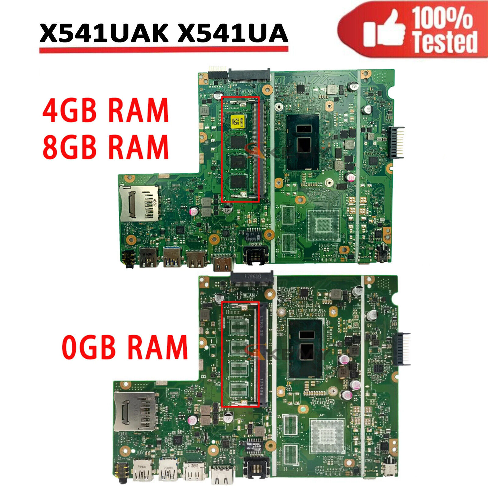X541ua X541uak Mainboard For Asus X541uj X541uv X541uq X541u W/ I3 I5 I7 Cpu