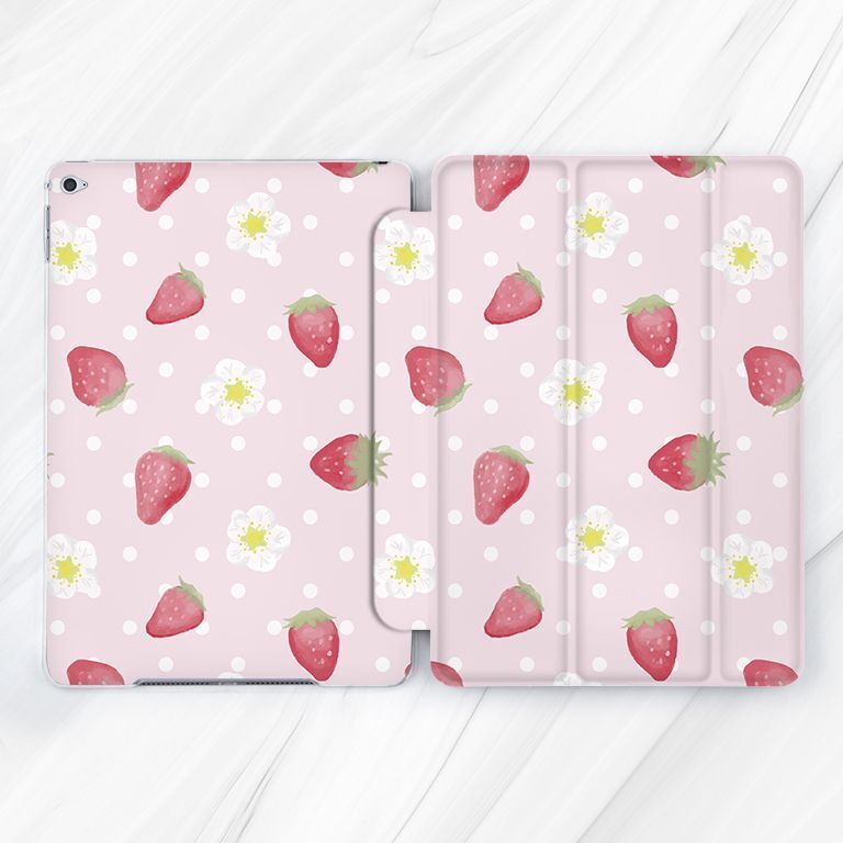 Cute Pink Strawberry Summer Case For iPad 10.2 Air 3 4 5 Pro 9.7 11 12.9 Mini