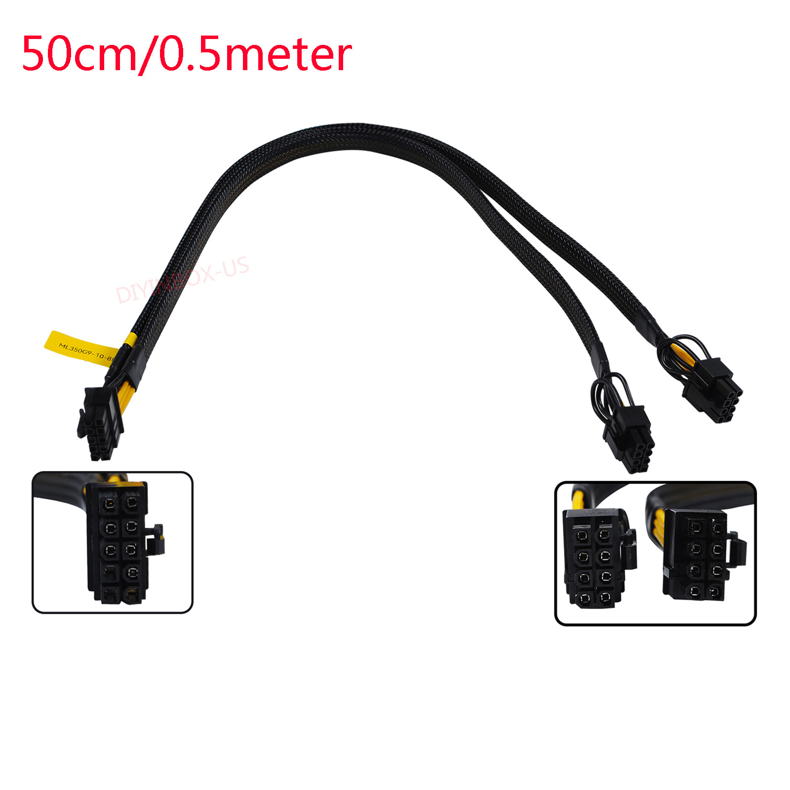 10pin to 8+8pin GPU Power Adapter Connector Cable for HP ML350 DL360 G9 Gen9