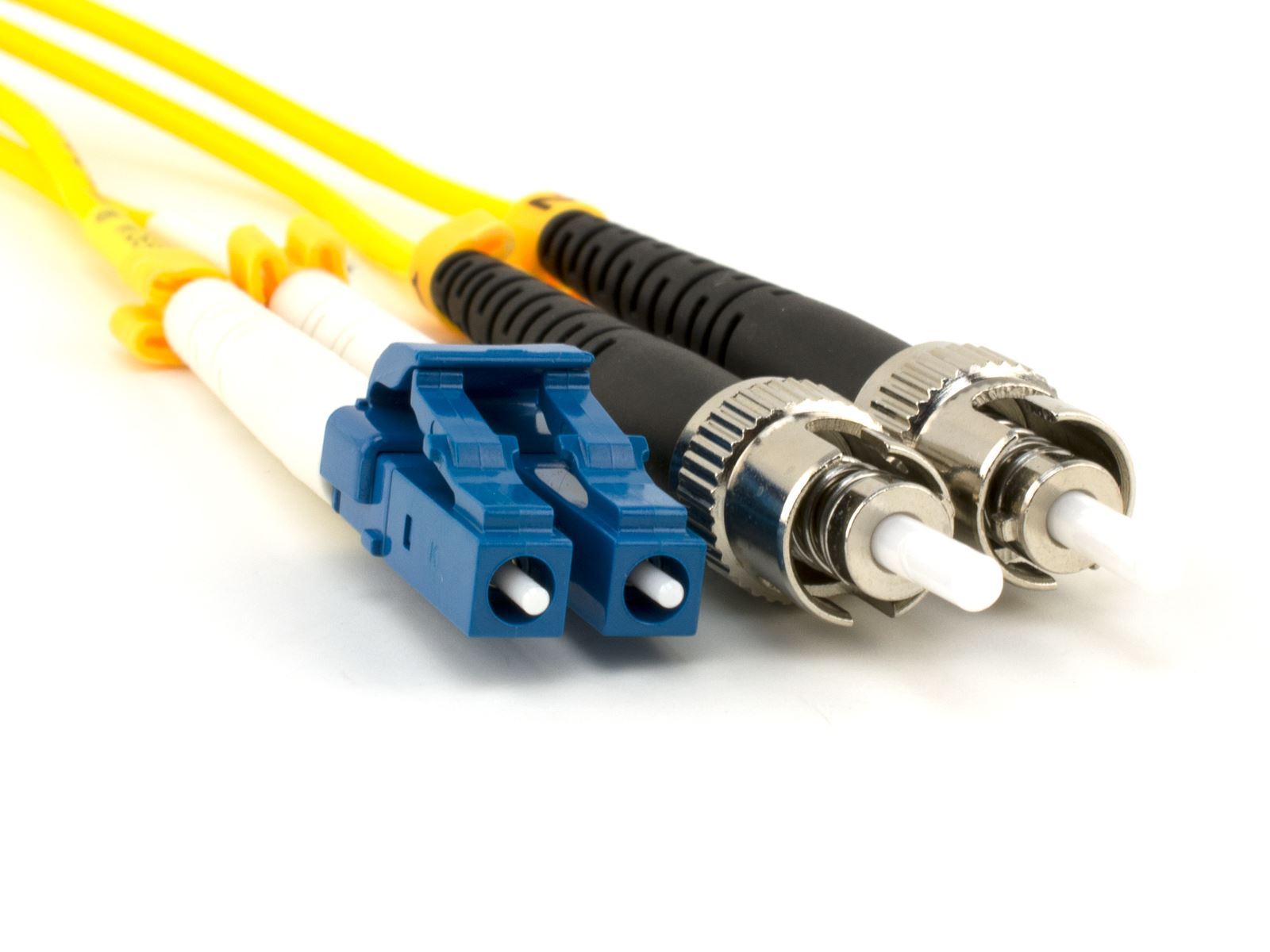 10m LC-ST UPC 9/125 Singlemode Fiber Cable Yellow Optic Duplex 35FT