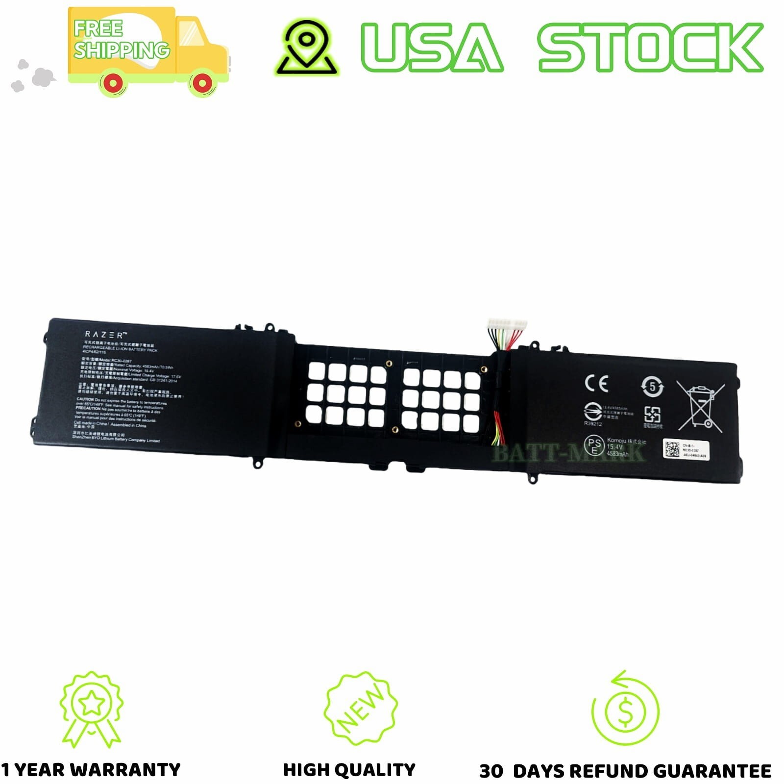 RC30-0287 RZ09-02876 Genuine Battery For Razer Blade Pro 17 2019 year i7-9750H