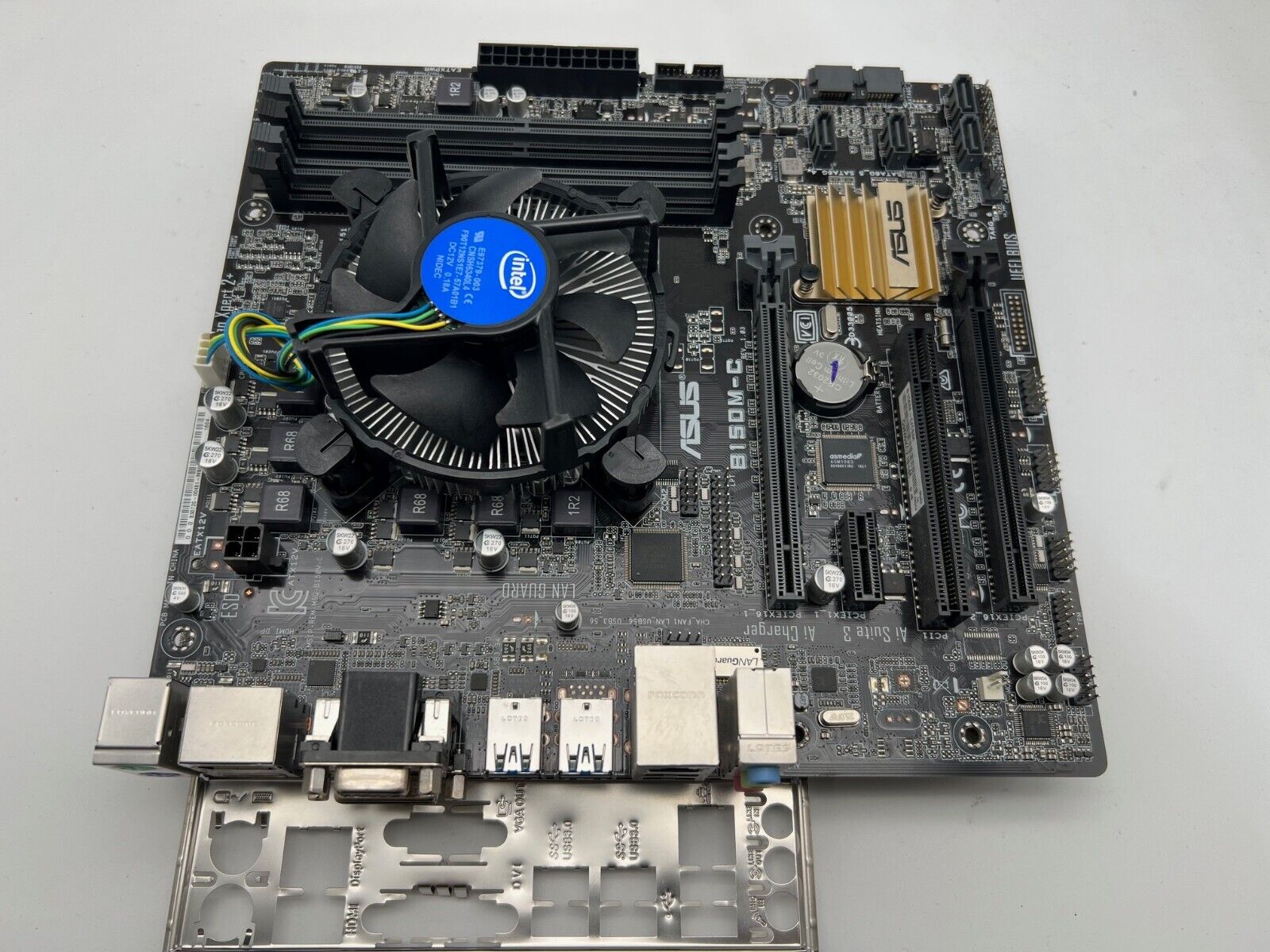 ASUS B150M-C Motherboard mATX LGA1151 w/Intel i3-6100 CPU DDR4 SATA HDMI Tested