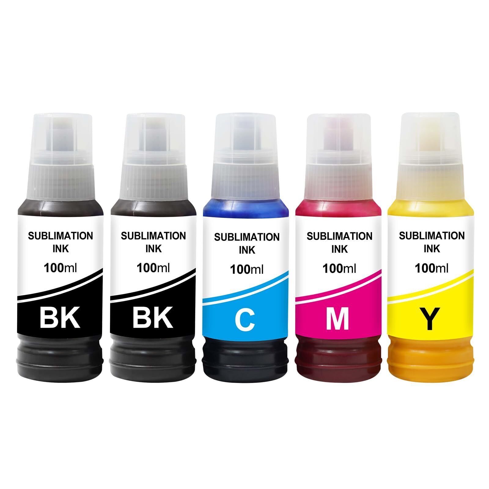 Sublimation Ink Refill for Epson EcoTank T502 T522 ET2720 2760 15000 - 5 Pack