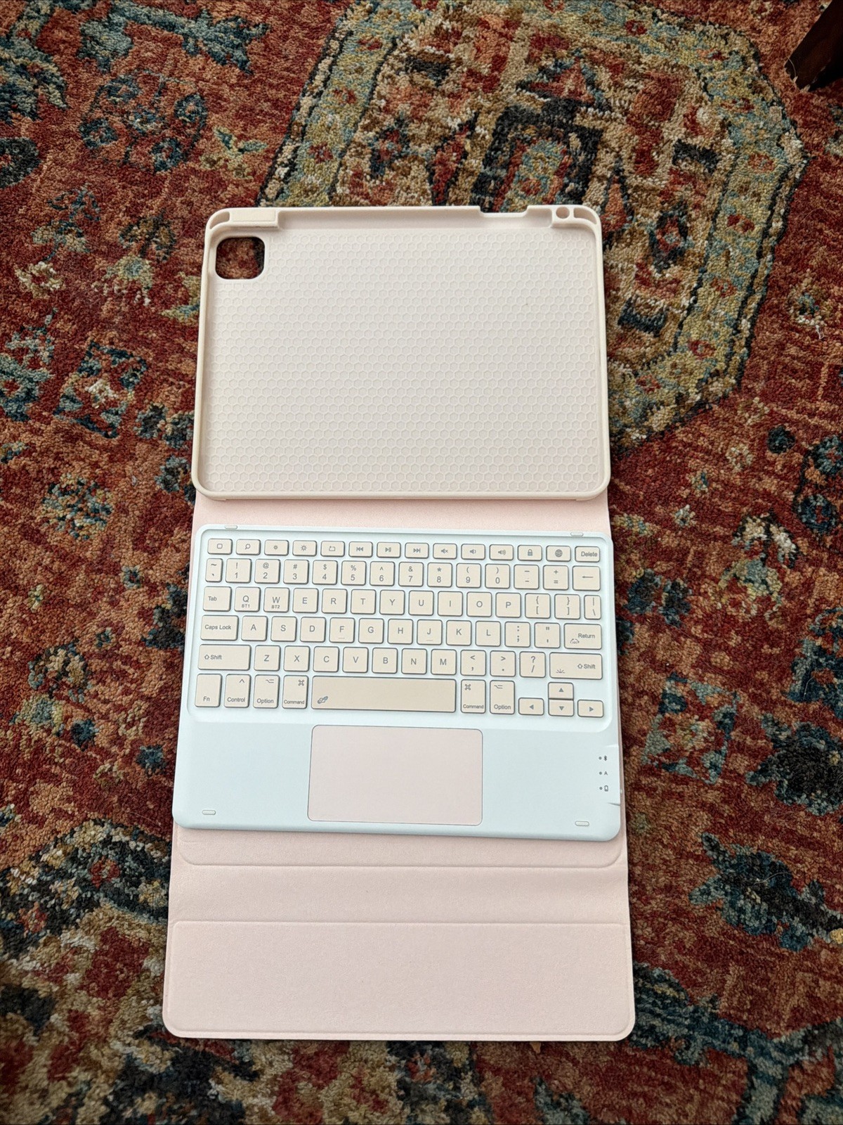 TaiYang IPad Pro 12.9 In Case w/keyboard 8 Gen Case with Pencil Holder - Pink