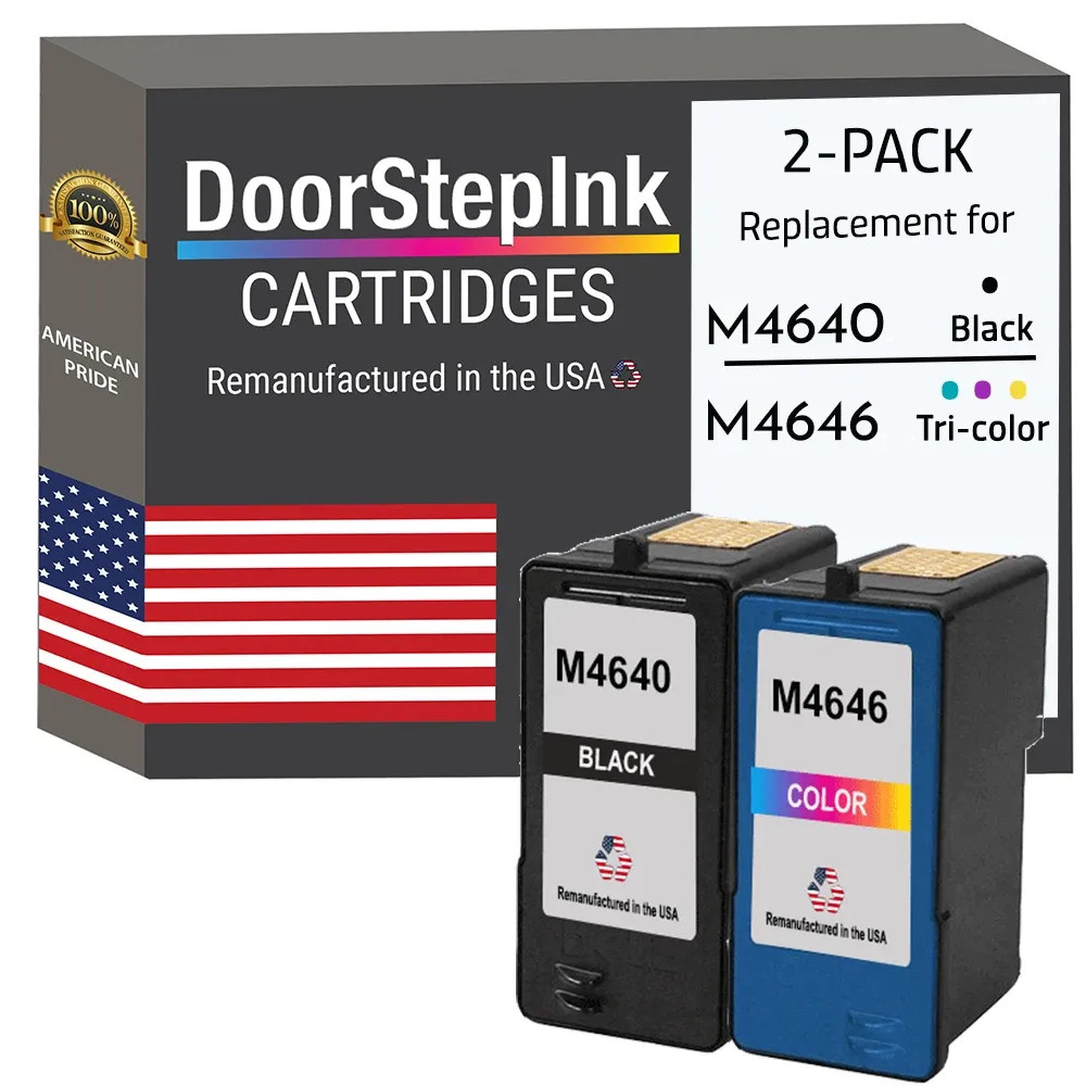 DoorStepInk Compatible Ink Cartridges for Dell M4640 M4646 BK CLR-USA