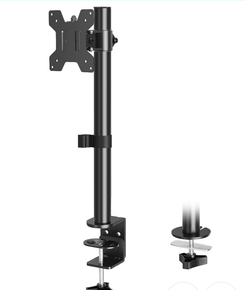 Single Monitor Mount Adjustable Monitor Stand for Max 32 Inch Flat Curved Com...
