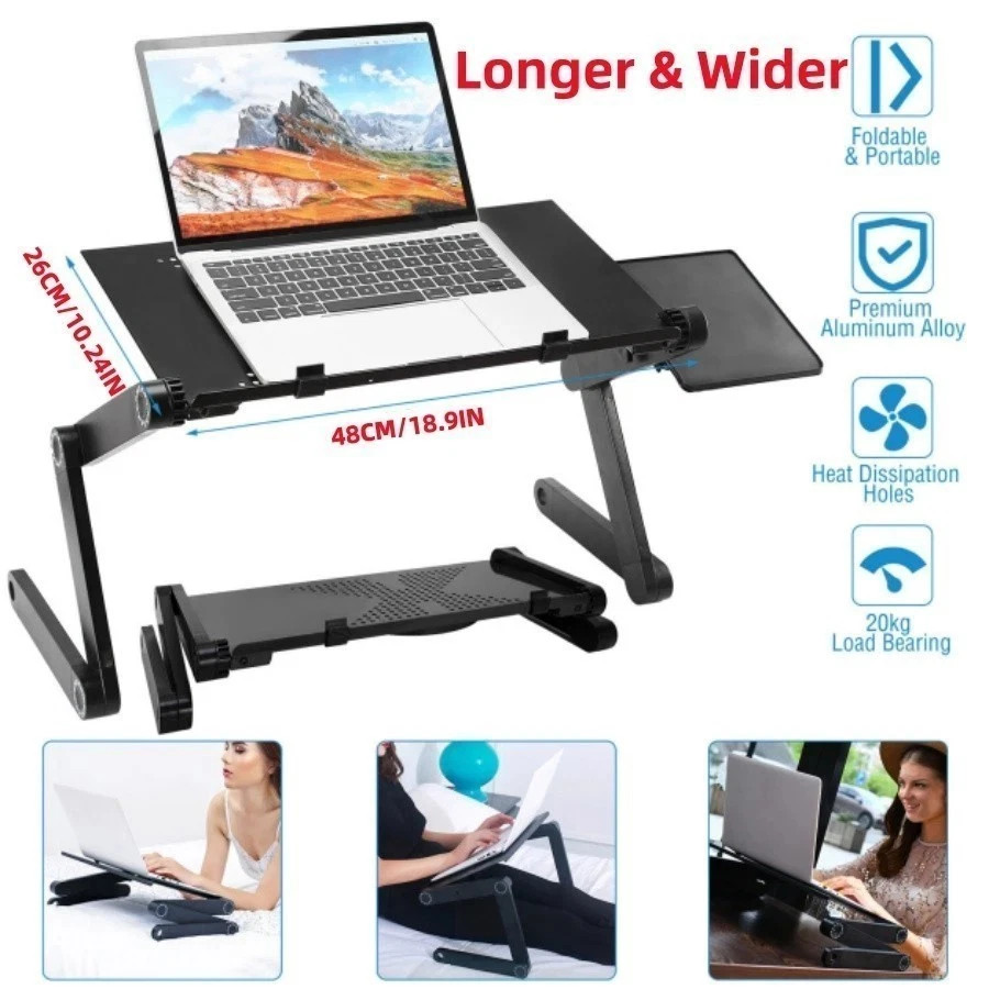360° Adjustable Laptop Table Stand Lap Sofa Bed Tray Computer Notebook Desk A