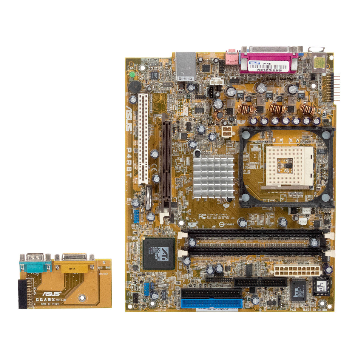 MOTHERBOARD MICRO-ATX ASUS P4R8T SOCKET 478 DDR AGP PCI FOR TERMINATOR II T2-R