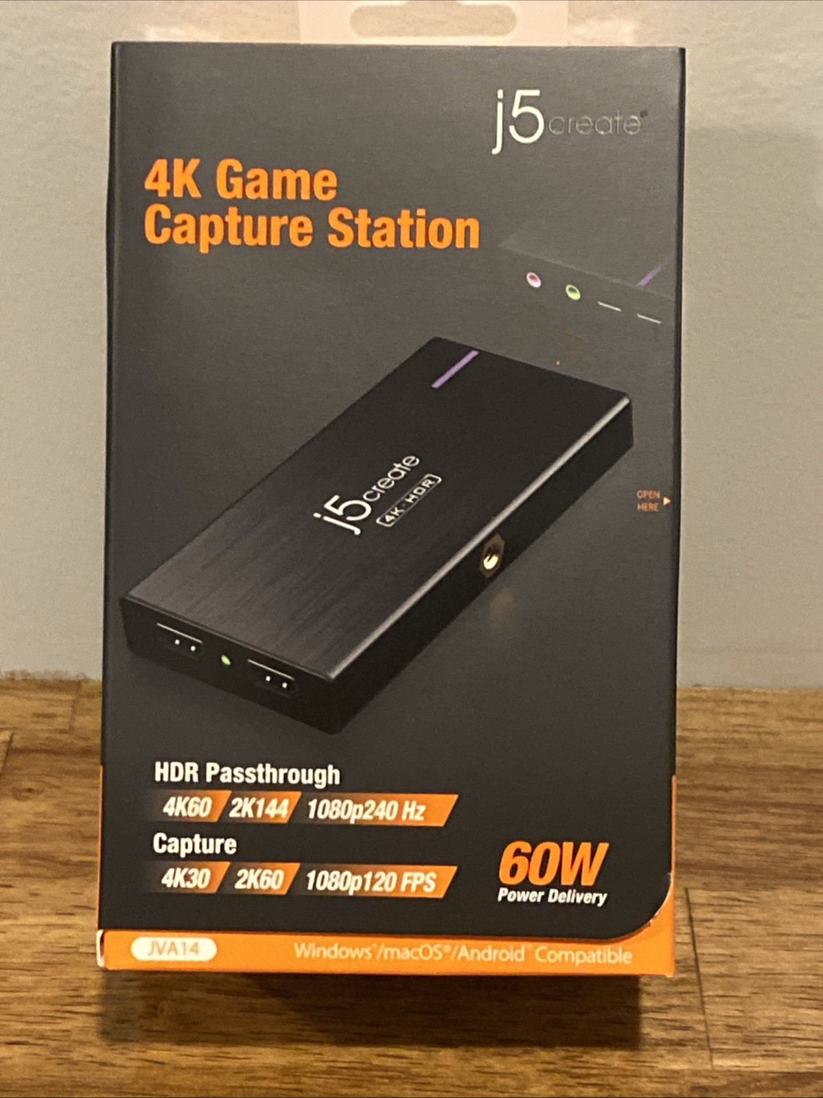 J5create 4K Game Video Capture Card Station (Model:JVA14) - New in Box