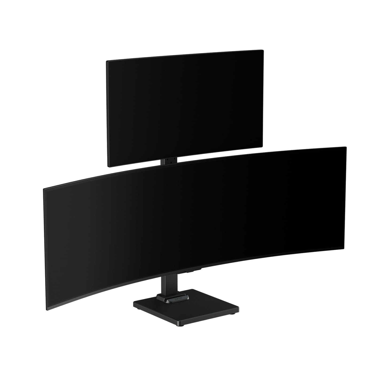 Suptek Dual Monitor Stand with Base Vertical Stack Screen Free-Standing Monit...