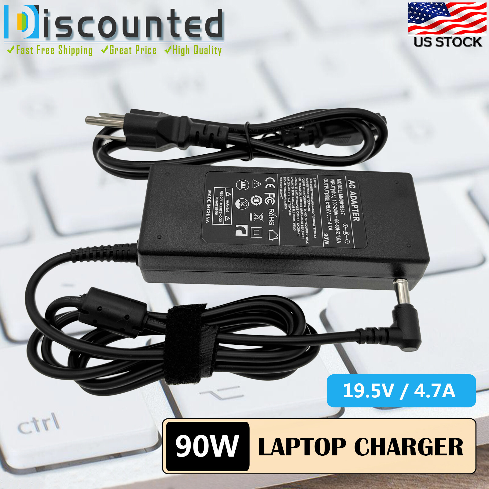 New AC Adapter Charger Power Cord for Sony Vaio SVT131A11U SVT151A11L SVT151A11U
