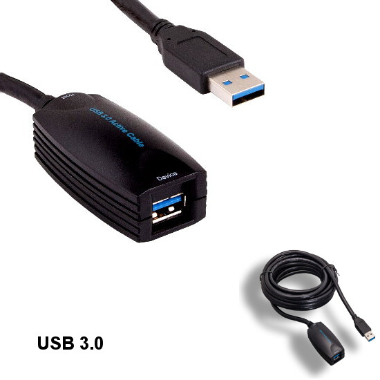 KNTK 16ft SuperSpeed USB 3.0 Active Extension Repeater Cable 5Gbps PC Data
