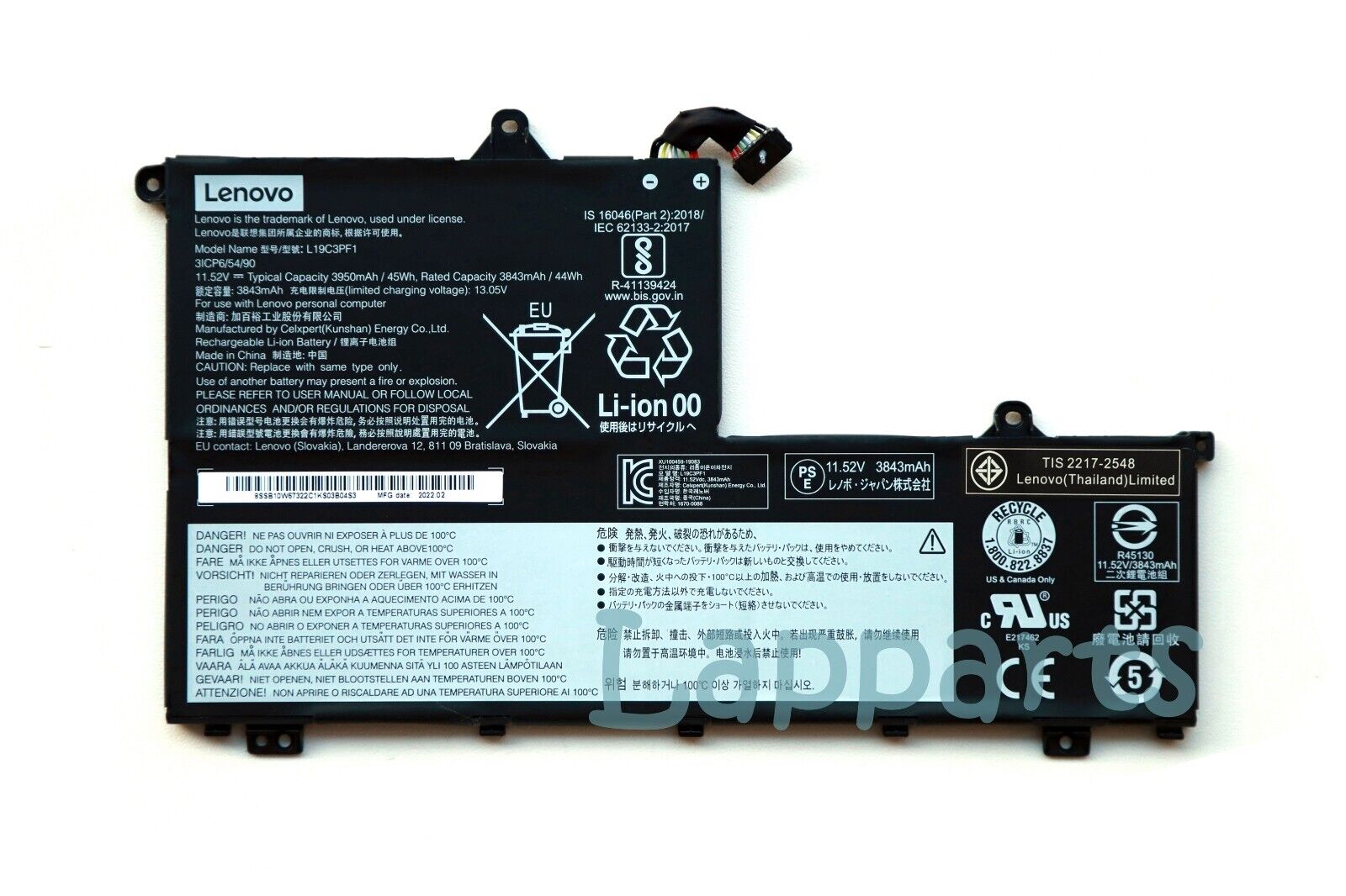 New Genuine L19C3PF1 L19L3PF1 Battery For Lenovo ThinkBook 14-IML 14-IIL 15-IIL 