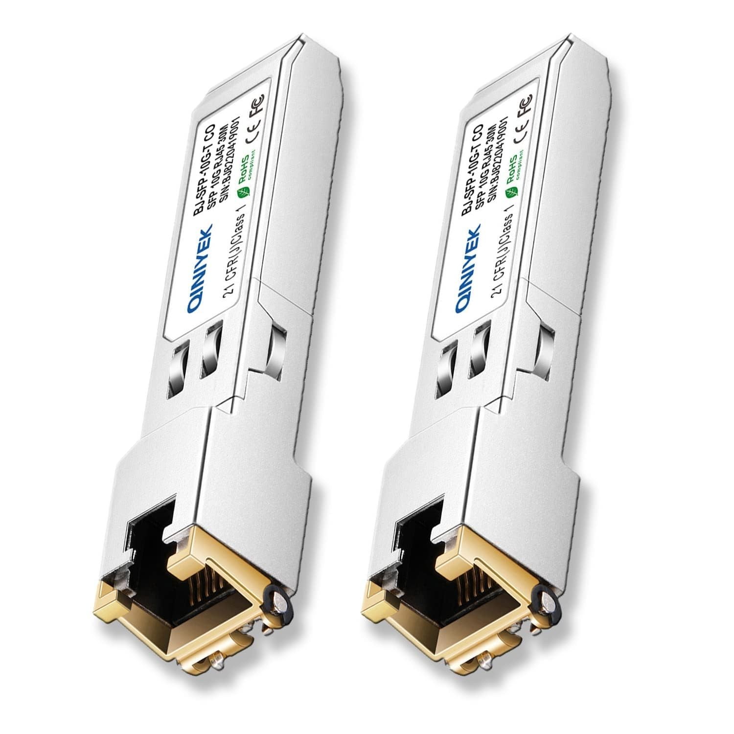 [2 Pack] 1.25/2.5/5/10G SFP+ to RJ45 Transceiver, Copper SFP+ Module, Cat.6a/...