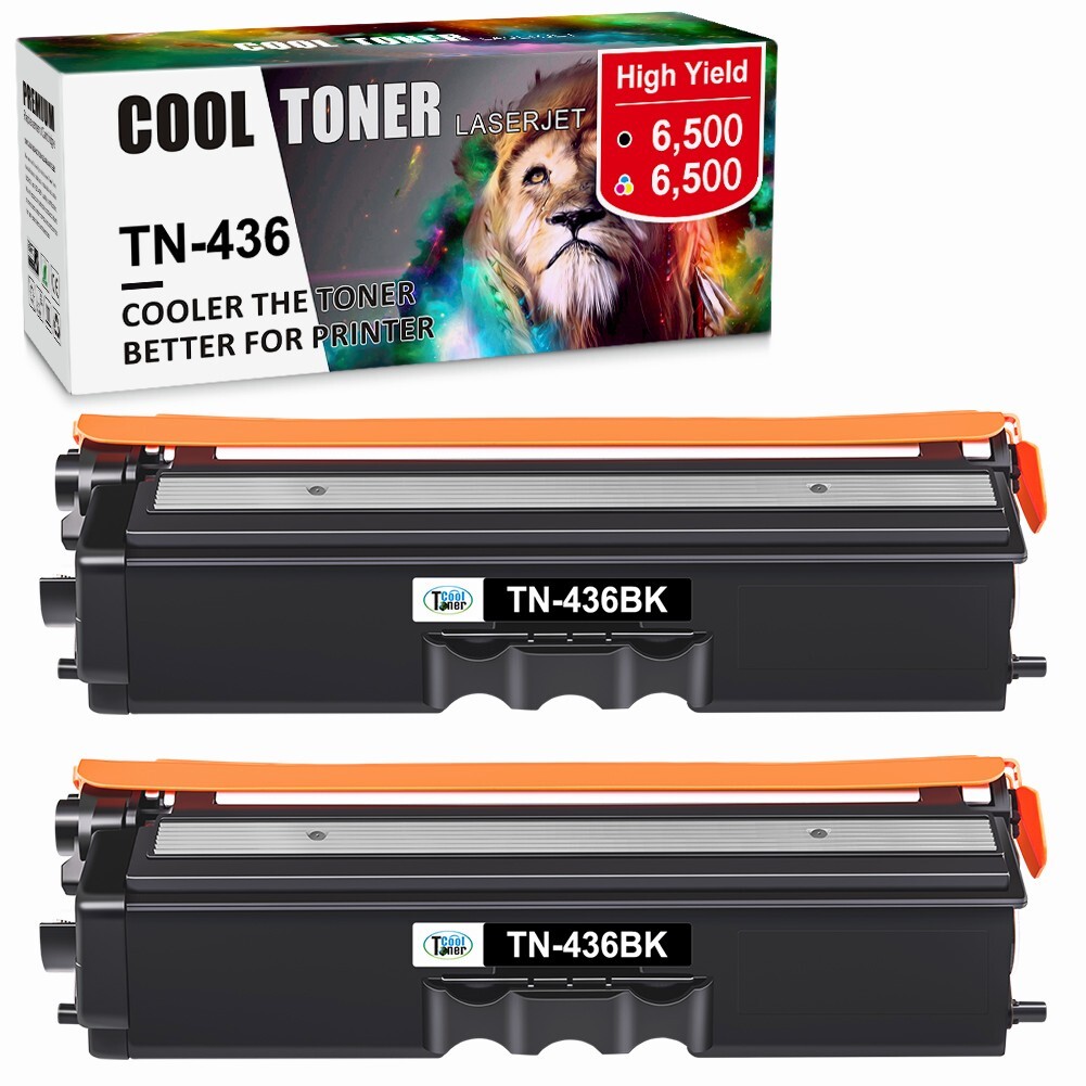 2PK Compatible With Brother TN436 BK Toner HL-L8360CDW MFC-L8900CDW MFC-L9570CDW