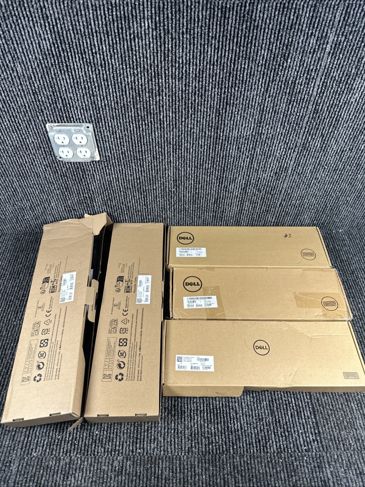Dell KB216-BK-US Wired Keyboard - Black Lot Of 5