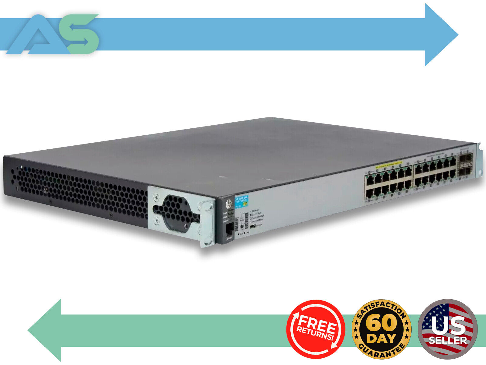 HP J9773A 2530-24G PoE + Gigabit Network Switch 10/100/1000 Base T Ports