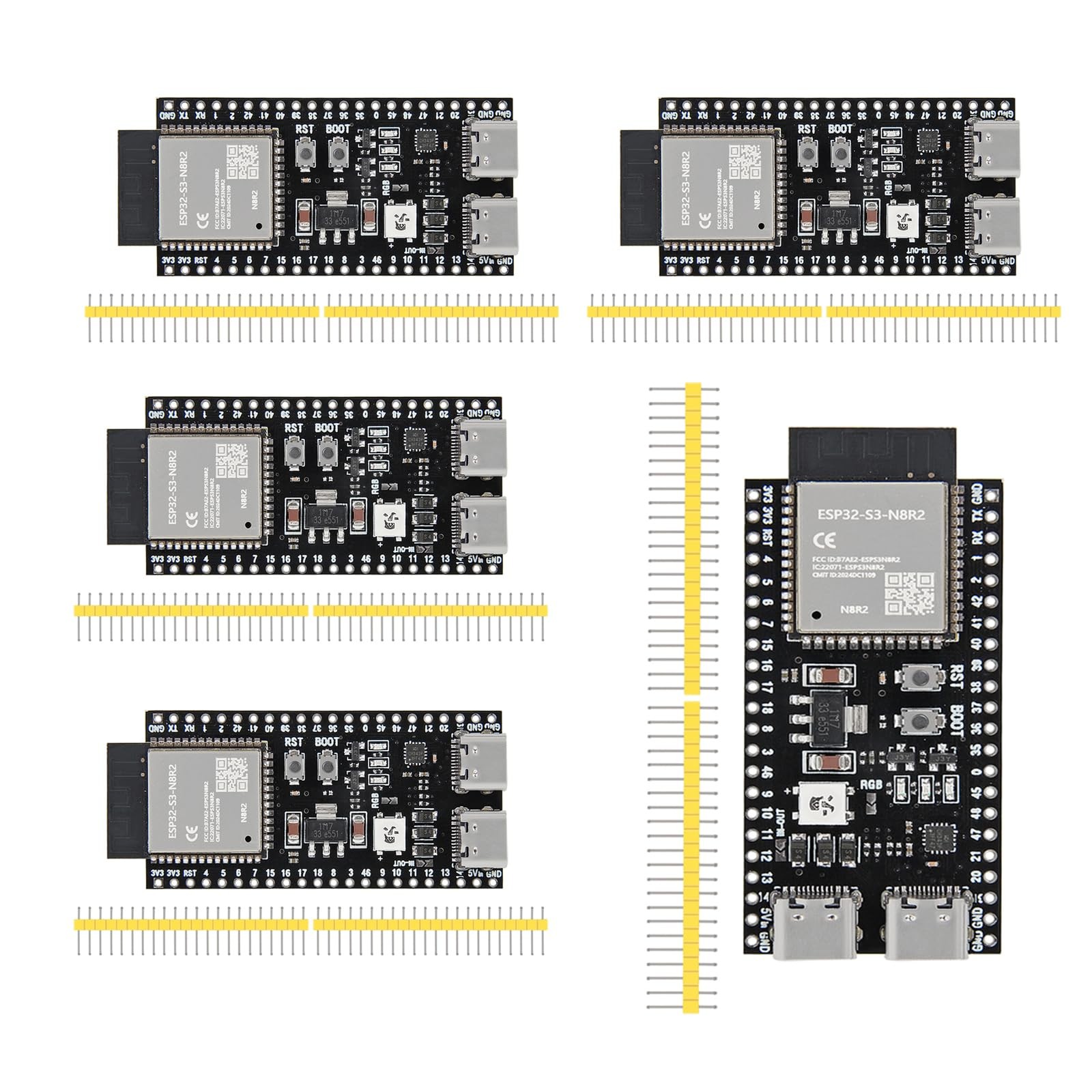 5 PCS ESP32 ESP32S3 Development Board TypeC WiFi+Bluetooth Core Module