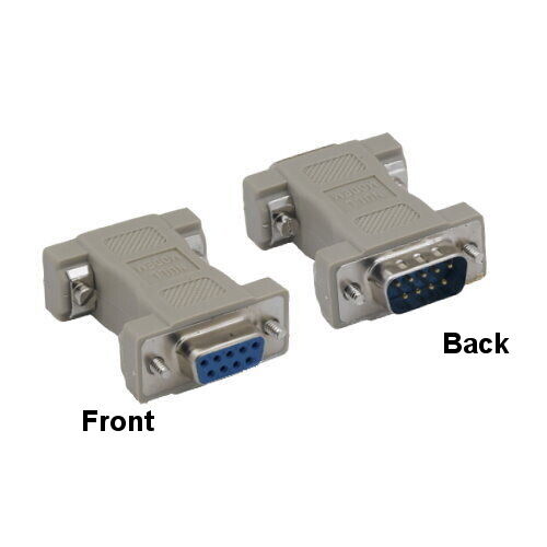 Kentek Null Modem DB9 Male to Female Adapter Molded Connector Serial Port RS-232