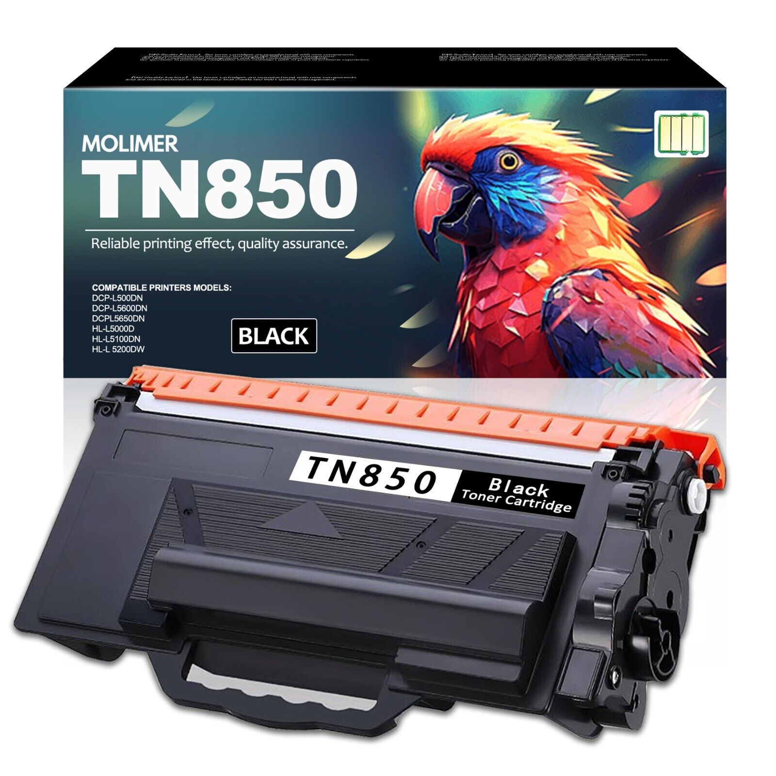 1PK TN850 Black Toner Cartridge Replacement for Brother TN-850 TN850 DCPL5650DN
