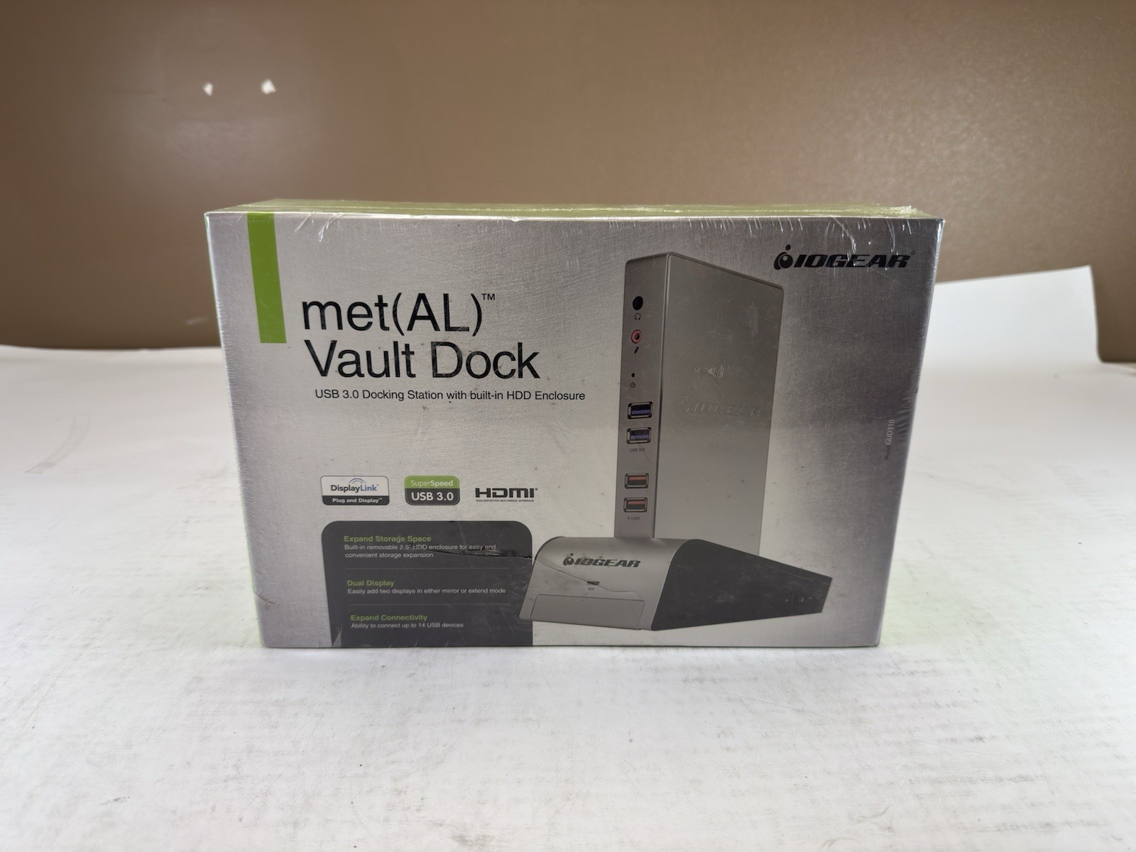 IOGEAR Met(AL) Vault Dock USB 3.0 Docking Station Built In HDD Enclosure SEALED 