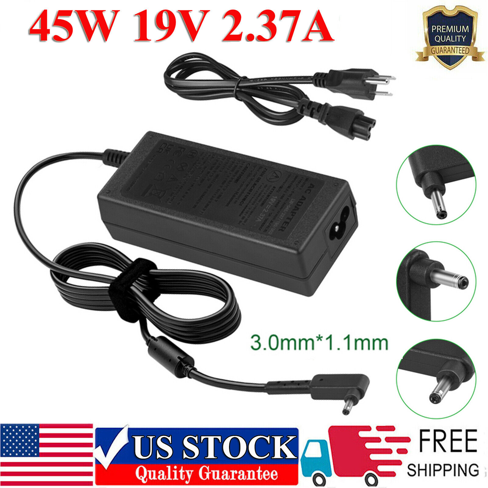 AC Adapter Power Charger For Asus Chromebook C200 C200M 19V 2.37A 45W Laptop