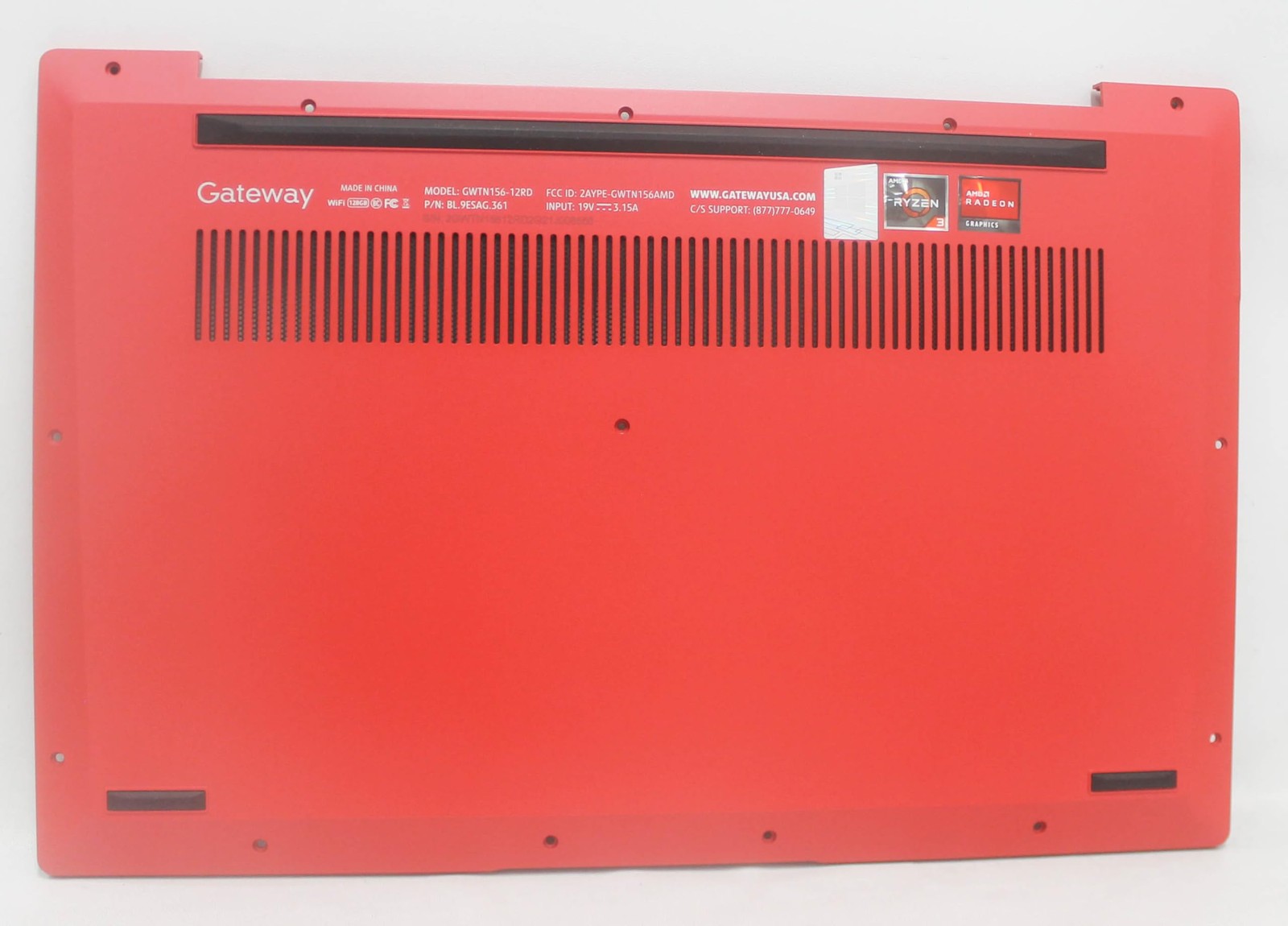 GWTN156-12RD-BASE Gateway Bottom Base Cover Red Gwtn156-12Rd "GRADE A"