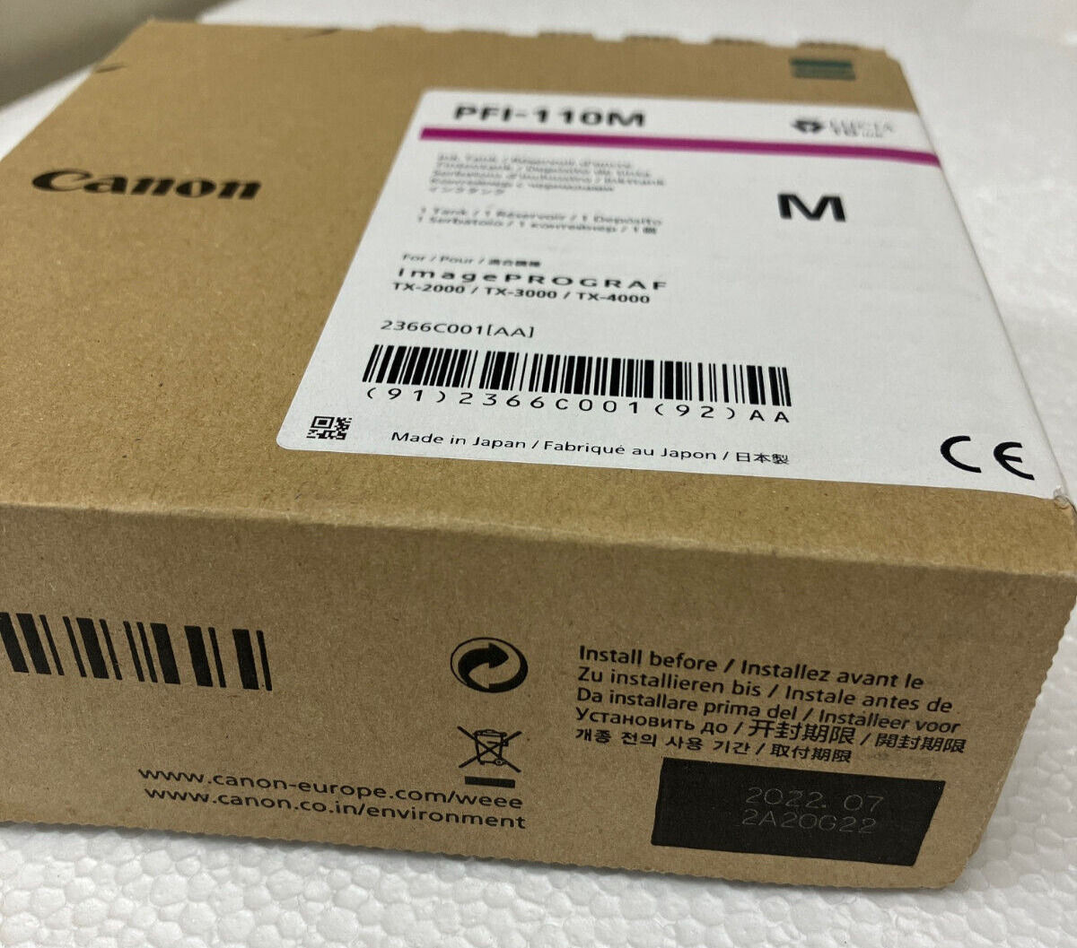Canon PFI-110M both Exp 07/2022