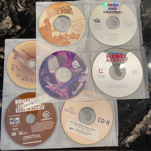 Vintage CD-ROM Computer Software Lot Of 6 Games Untested Y2K Ephemera Star Wars