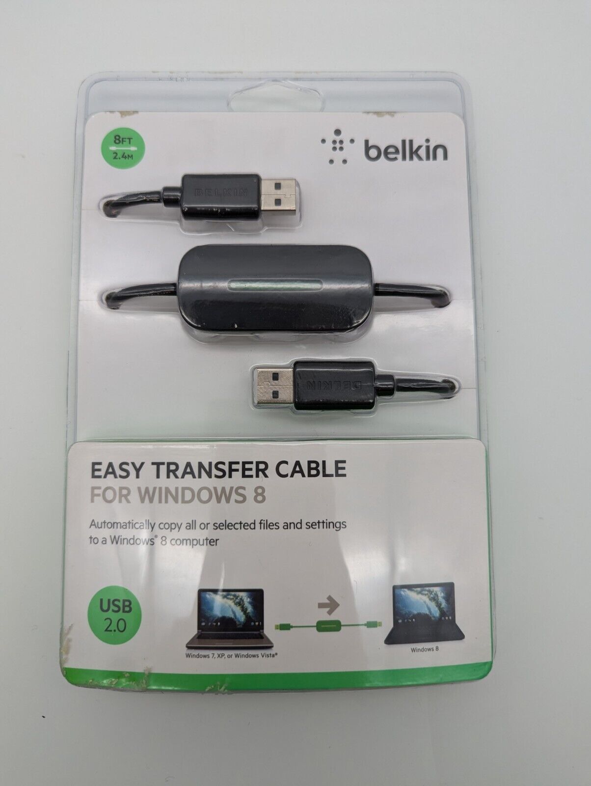 Belkin Easy Transfer Cable for Windows 8 USB 2.0 F4U060 - New Unopened