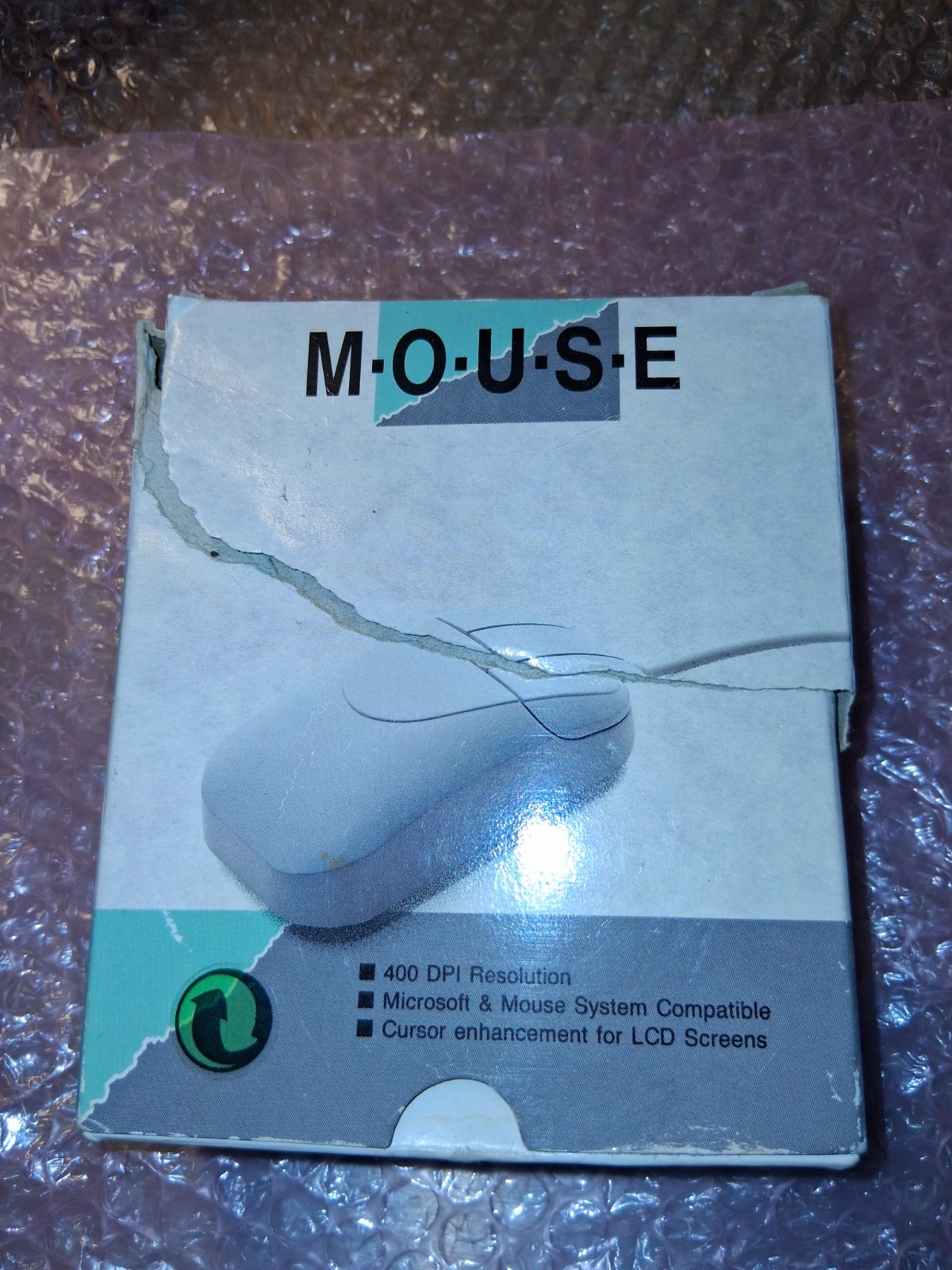 Vintage Serial Mouse 9 Pin DB9 With 3.5" Floppy Compatible To Microsoft & IBM PC