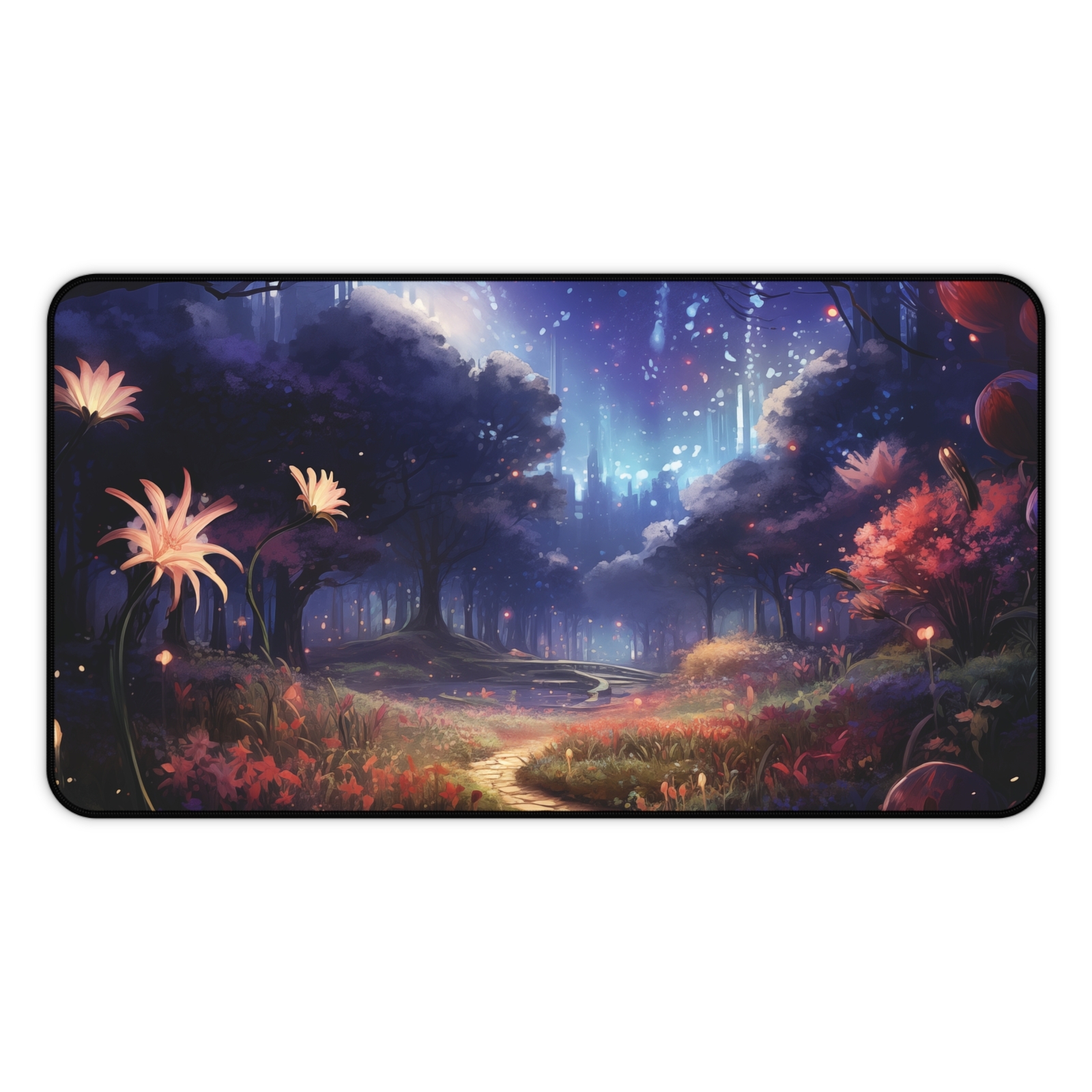 Mystic Forest Gaming MousePad, Enchanted Theme, Aesthetic Desk Mat