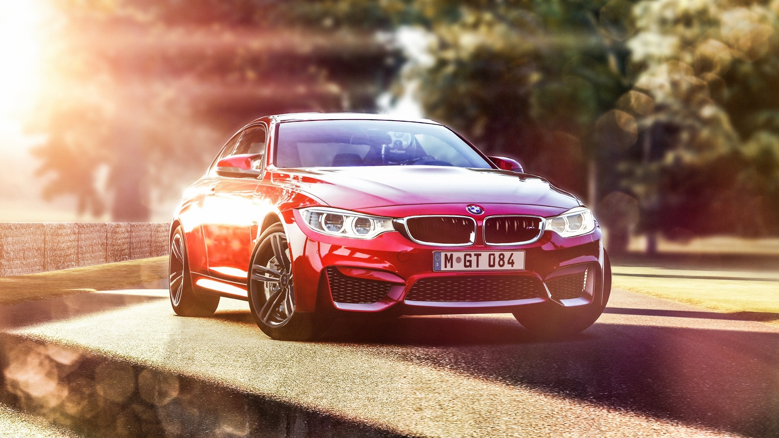 Cars bmw m4 gran Desk Mat Stitched