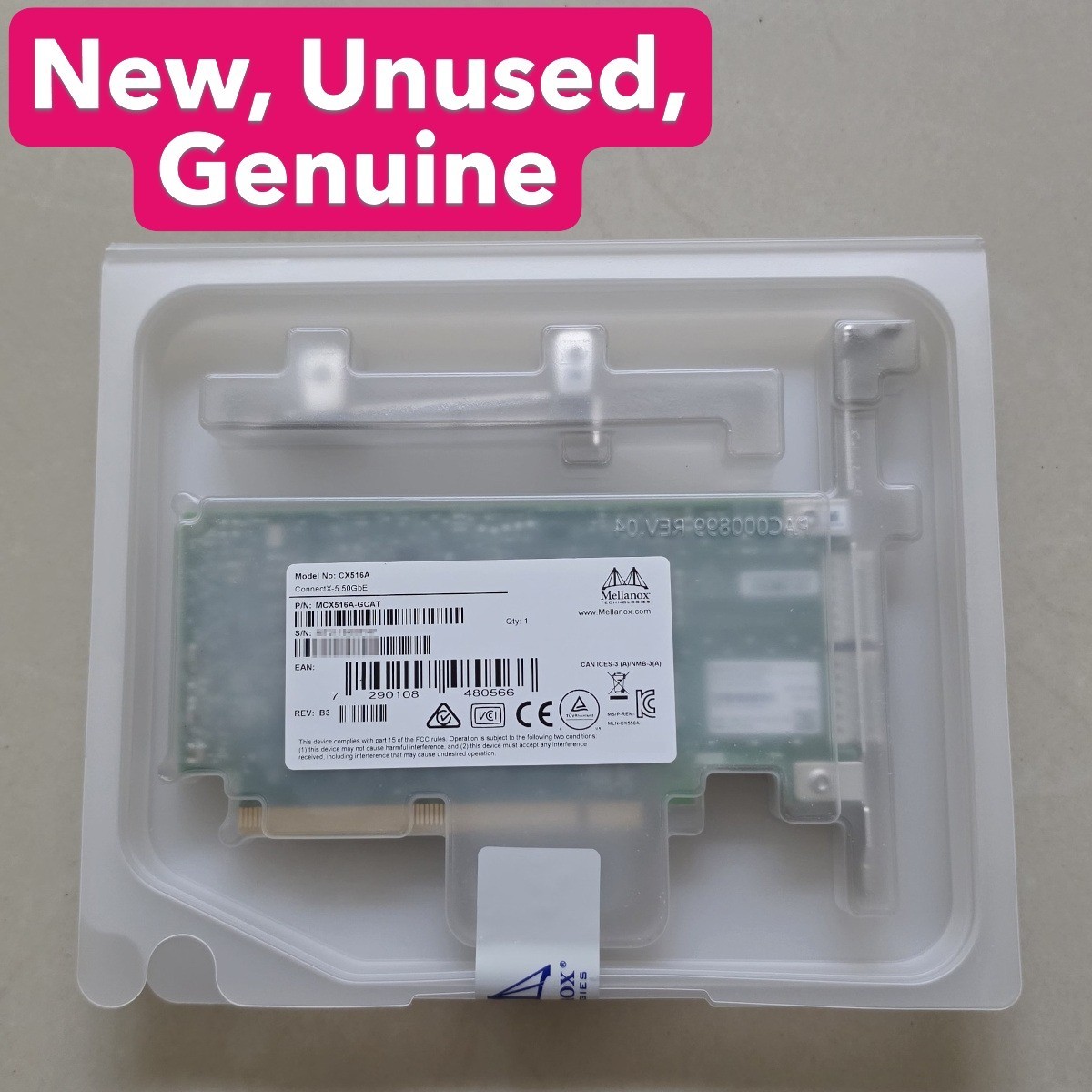 Mellanox MCX516A-GCAT CX516A 50G ConnectX-5 Nvidia Network Card Dual Port 50GbE