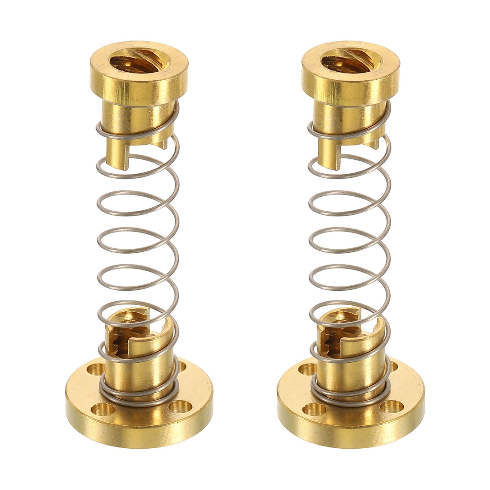 2Pcs Anti Backlash Spring Loaded Nut(2mm Pitch, 4 Start, 8mm Lead, 3.5mm Holes)